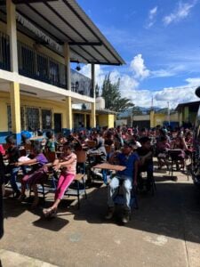 These are kids we got to do an awesome vbs for for a week in a different village and we also got to paint the whole school! 